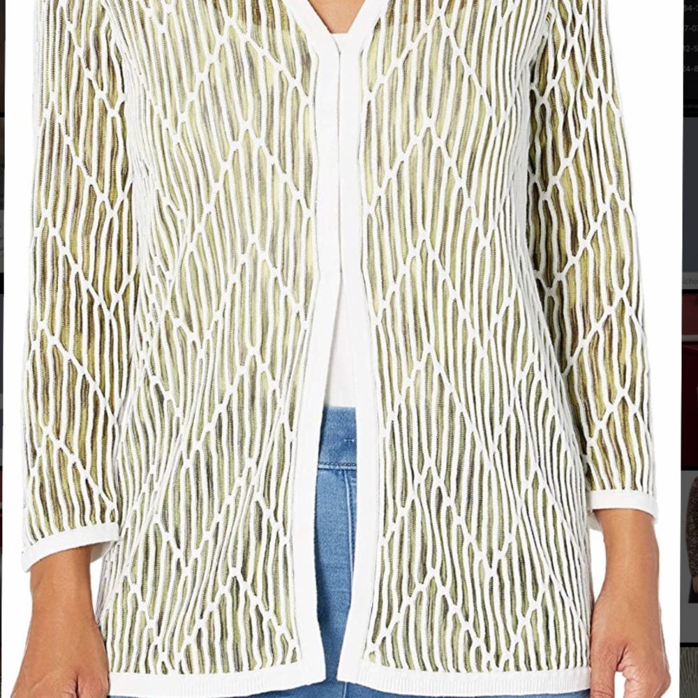 Kasper women’s texture knit detail cardigan